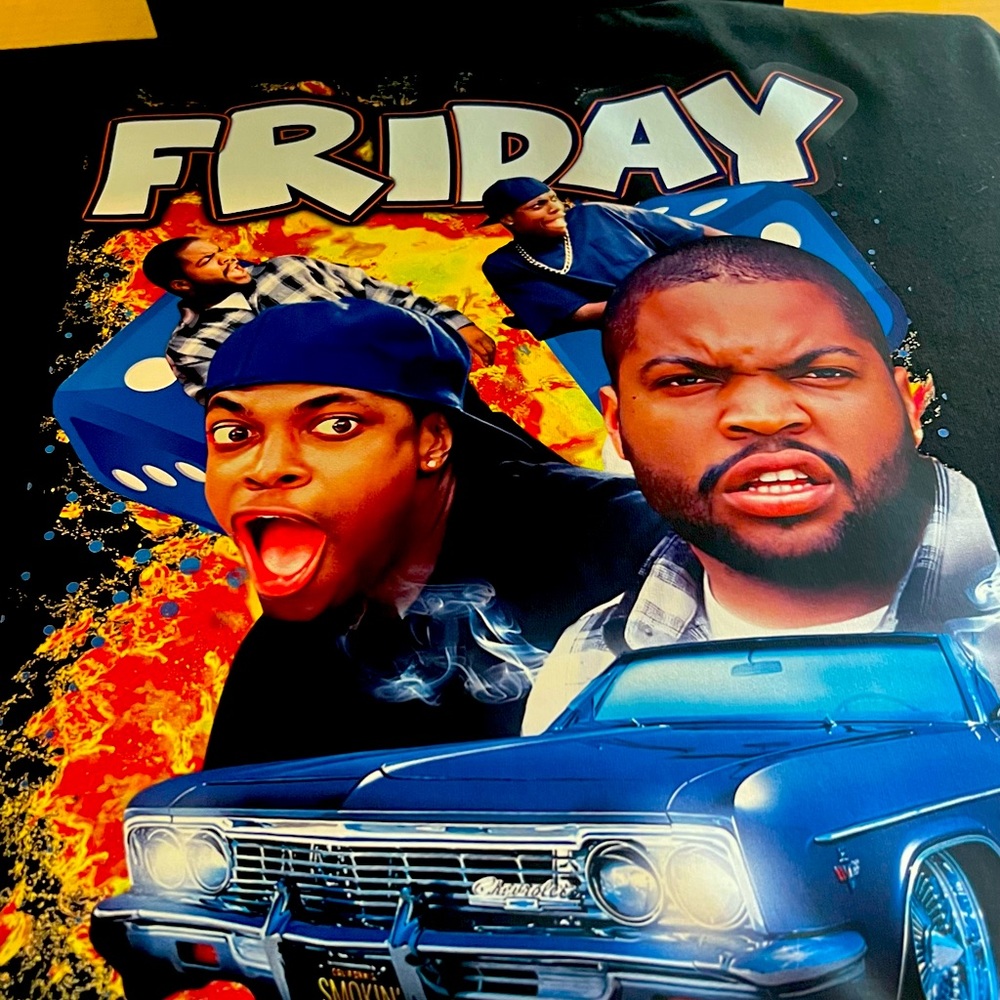 Awesome Friday Big print vintage T-shirt with bright vibrant colors